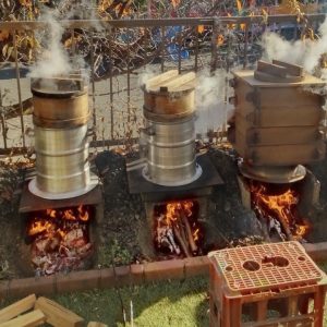 もちごめ蒸してるよ